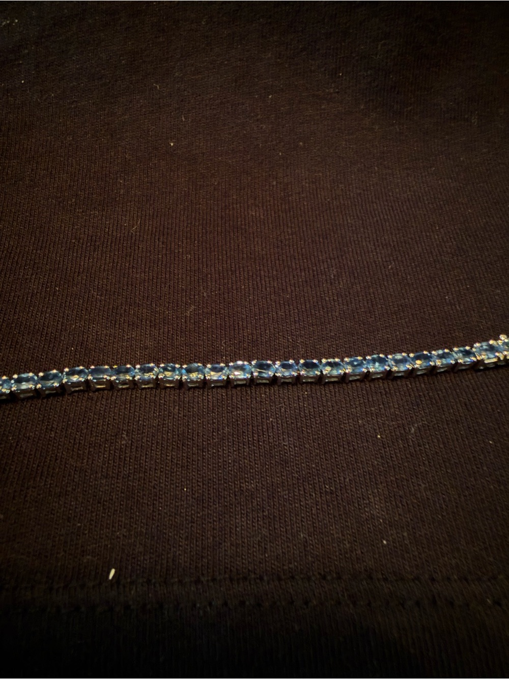 Sterling Silver Blue Stone Tennis Bracelet 925